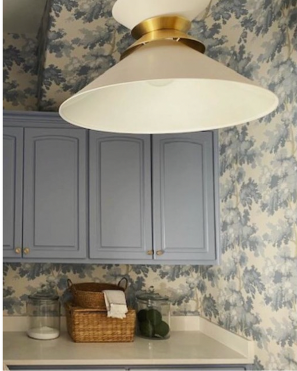 Alborg Stacked Pendant, Antique Burnished Brass & Matte White