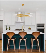 Rousseau Grande 8-Light Articulating Chandelier, Burnished Brass