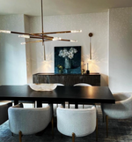 Rousseau Grande 8-Light Articulating Chandelier, Burnished Brass