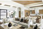 Rousseau Grande 8-Light Articulating Chandelier, Burnished Brass
