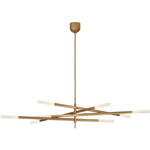 Rousseau Grande 8-Light Articulating Chandelier, Burnished Brass