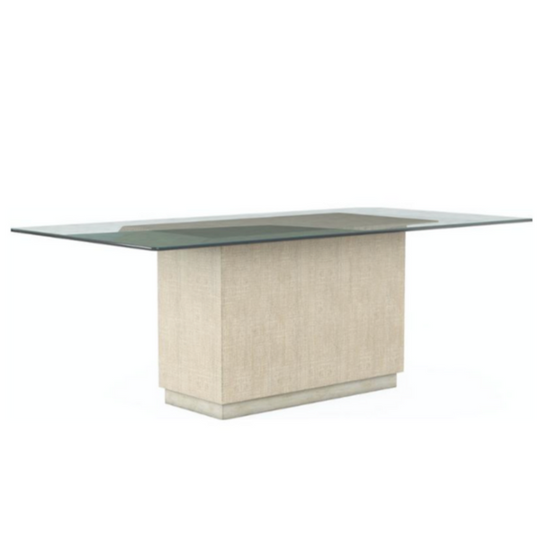 Cotiere Rectangular Dining Table with Glass Top, 82"W x 42"D x 30"H