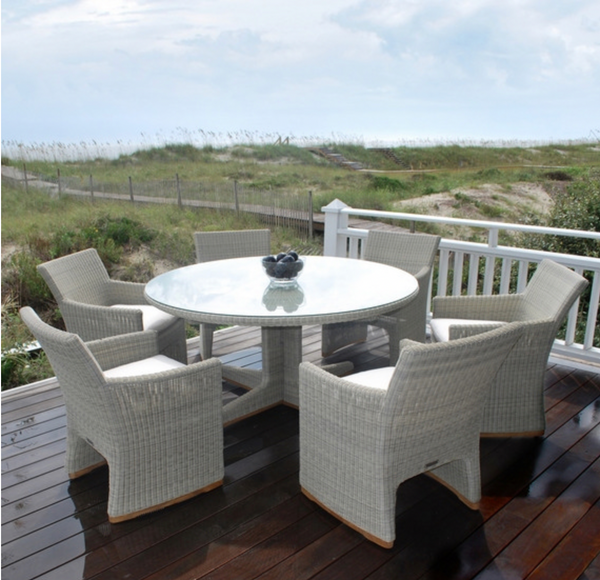 Westport Dining Arm Chair, Sea Salt/Canvas
