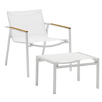 Ella Occasional Arm Chair with Optional Footstool, White