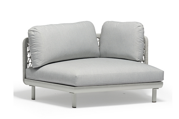 Club Right Hand Curved Chair & Ottoman
