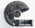 Hug Arc Corner Sofa with Optional Canopy