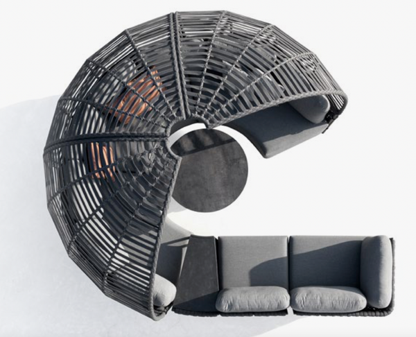 Hug Arc Corner Sofa with Optional Canopy