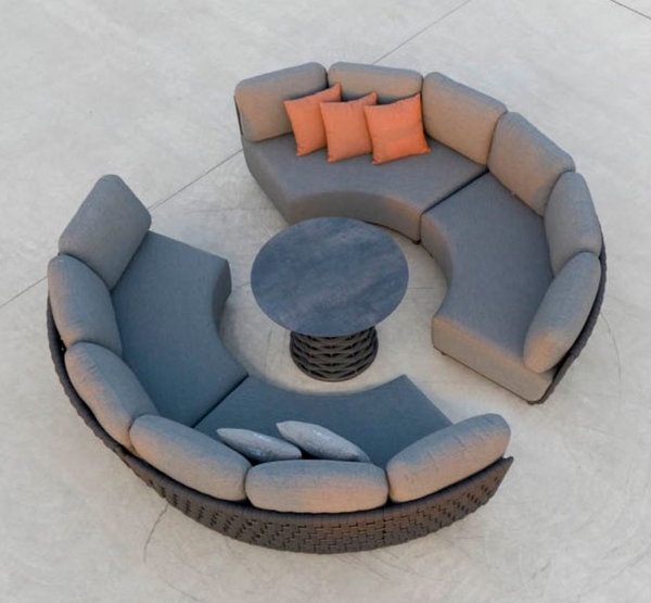 Hug Arc Corner Sofa with Optional Canopy
