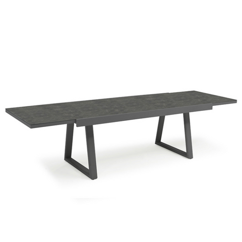 Together Extendable Dining Table - Anthracite, 79-118"L x 38"W