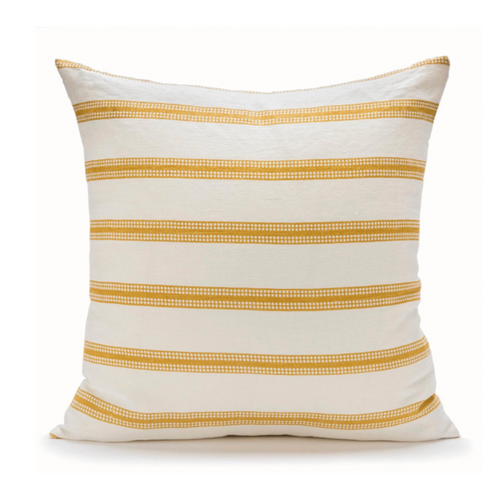 Track Stripe Light - Ochre, 22" x 22"