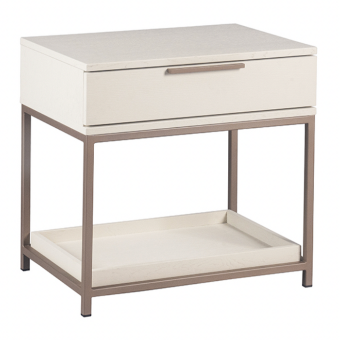 Rebel Petite Nightstand, Champagne Gold / Cream