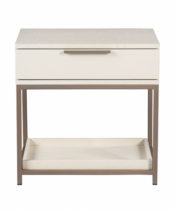 Rebel Petite Nightstand, Champagne Gold / Cream