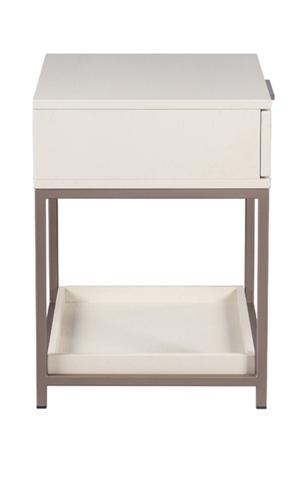 Rebel Petite Nightstand, Champagne Gold / Cream