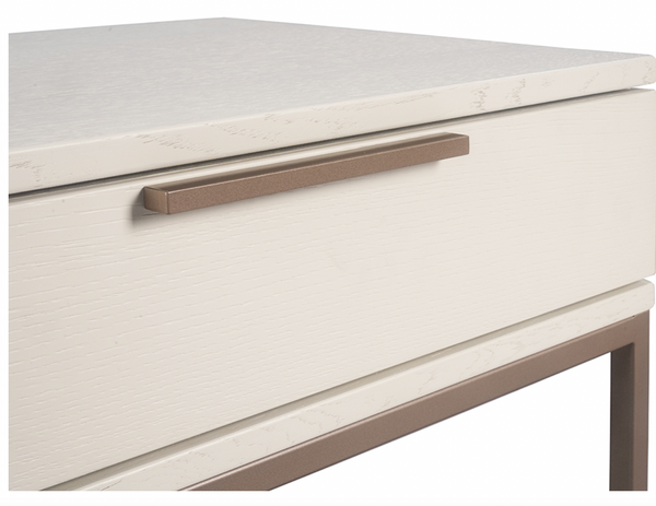 Rebel Petite Nightstand, Champagne Gold / Cream