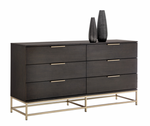 Rebel Dresser, Gold / Charcoal Grey