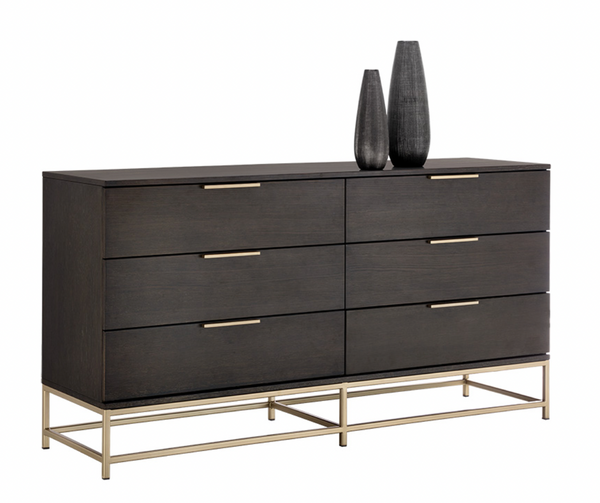 Rebel Dresser, Gold / Charcoal Grey