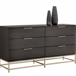 Rebel Dresser, Gold / Charcoal Grey