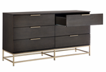Rebel Dresser, Gold / Charcoal Grey