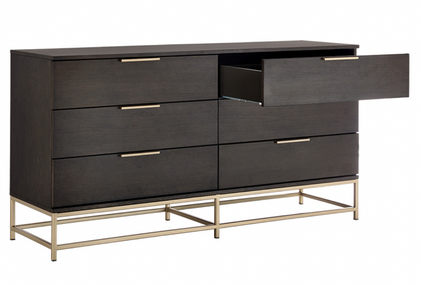 Rebel Dresser, Gold / Charcoal Grey
