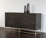 Rebel Dresser, Gold / Charcoal Grey