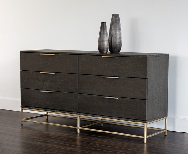 Rebel Dresser, Gold / Charcoal Grey