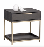 Rebel Petite Nightstand, Gold / Charcoal Grey