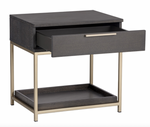 Rebel Petite Nightstand, Gold / Charcoal Grey