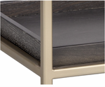 Rebel Petite Nightstand, Gold / Charcoal Grey