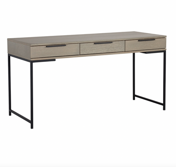 Rebel Desk, Black / Taupe, 59.25"W x 23.75"D
