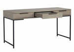 Rebel Desk, Black / Taupe, 59.25"W x 23.75"D