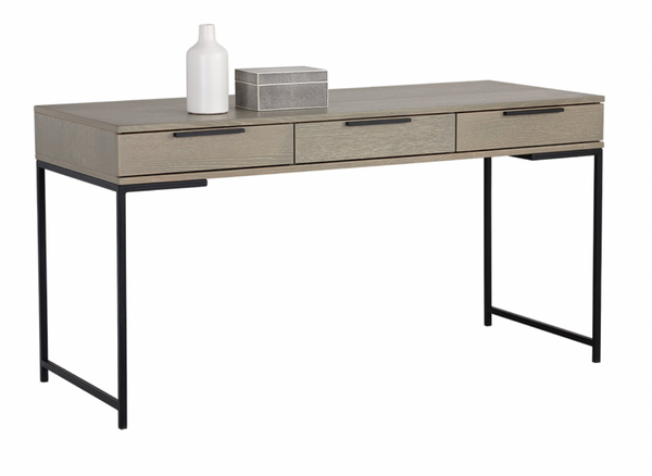 Rebel Desk, Black / Taupe, 59.25"W x 23.75"D