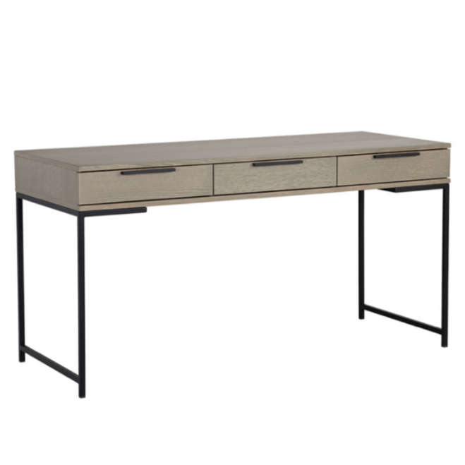 Rebel Desk, Black / Taupe, 59.25"W x 23.75"D