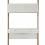 Ambrose Modular Wall Desk, Champagne Gold / Cream