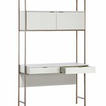 Ambrose Modular Wall Desk, Champagne Gold / Cream