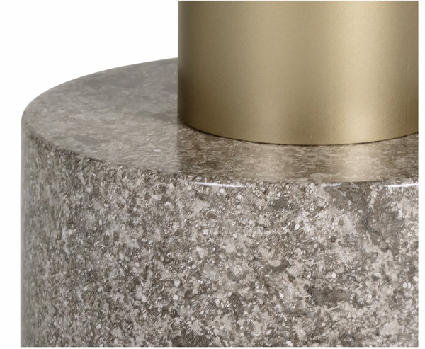 Monaco Coffee Table, Gold  / Marble & Charcoal Grey