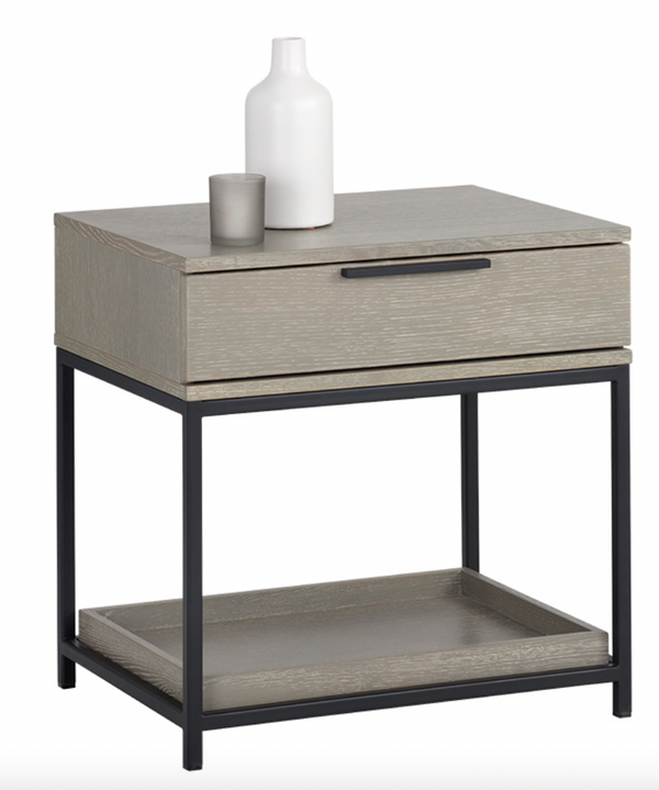 Rebel Petite Nightstand, Black / Taupe