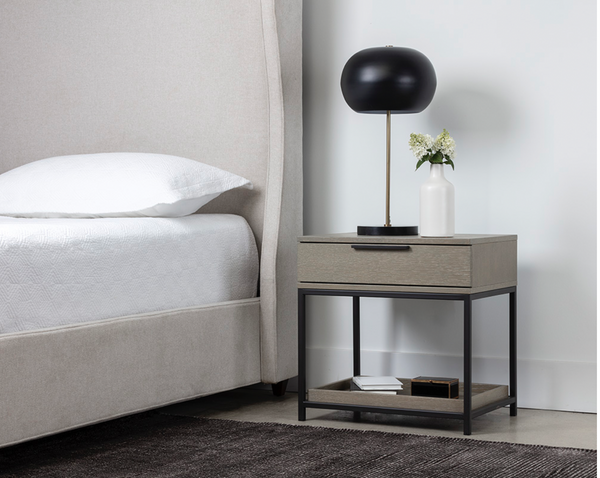 Rebel Petite Nightstand, Black / Taupe