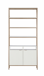 Ambrose Modular Bookcase - Champagne Gold / Cream, 39.25"W