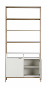 Ambrose Modular Bookcase - Champagne Gold / Cream, 39.25"W