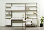 Ambrose Modular Bookcase - Champagne Gold / Cream, 39.25"W