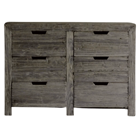 Reclaimed Elm Dresser, Old Grain Finish, 48"L x 20"W x 34"H