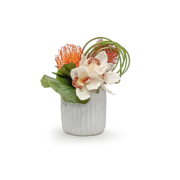 Cymbidium & Protea in Haven Pot, 12"W x 8"D x 10"H