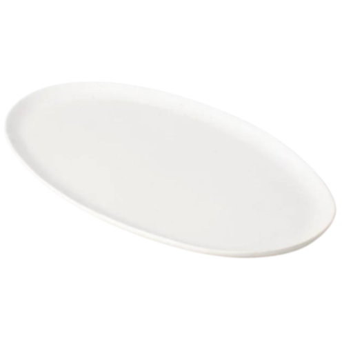 Speckled White Oval Serving Platter