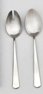 Polished Silver Serving Spoon, Set of 2