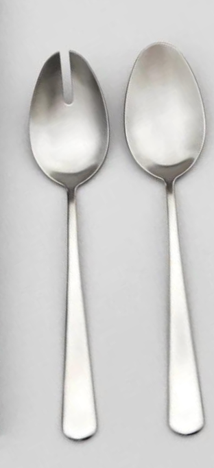Polished Silver Serving Spoon, Set of 2