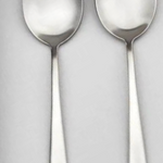 Polished Silver Serving Spoon, Set of 2
