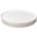 Speckled White Dinner Plates, Set of 4