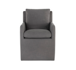 Glenrose Wheeled Dining Armchair, Effie Smoke