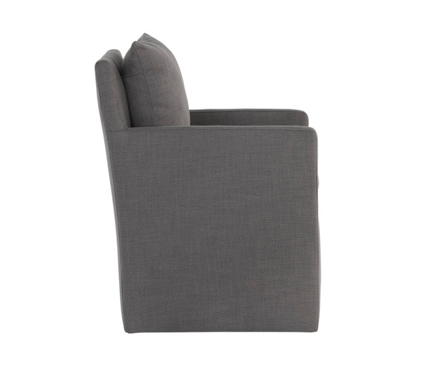 Glenrose Wheeled Dining Armchair, Effie Smoke