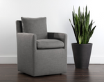 Glenrose Wheeled Dining Armchair, Effie Smoke